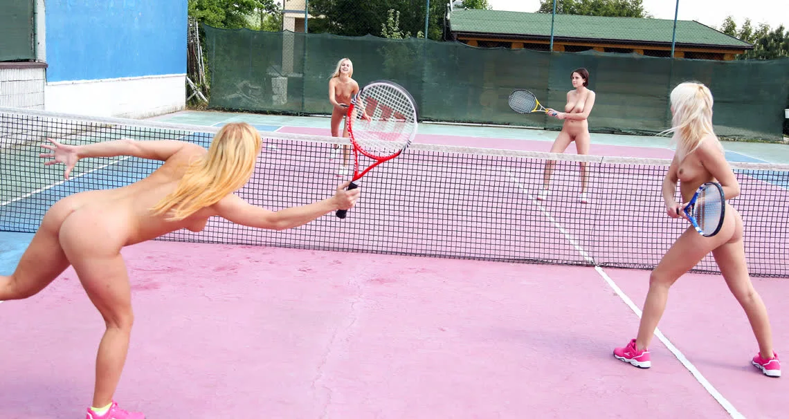 Teen catfight at the tennis court - Club Seventeen